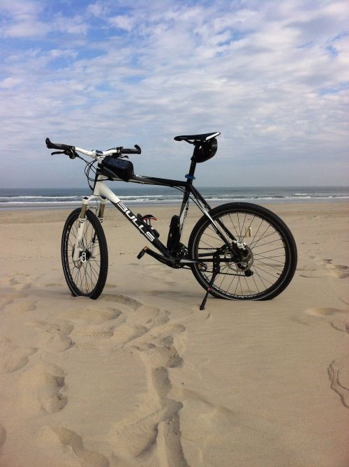 beach cycling mountain bike