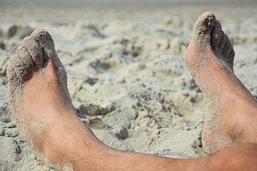 beach feet north sea