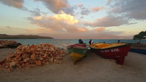 beach fishing fishing boat