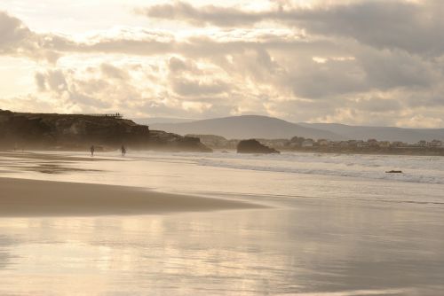 beach clouds sunset