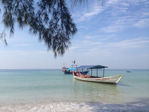 beach cambodia thai boat