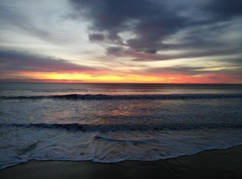 beach dusk sunset