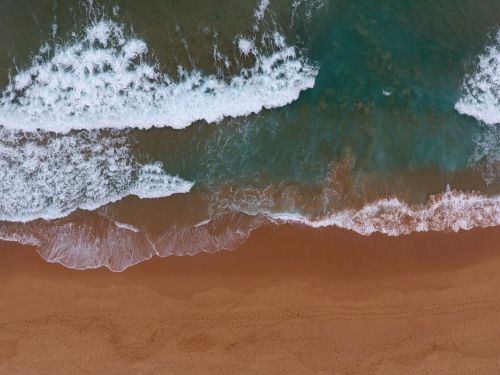 beach drone water