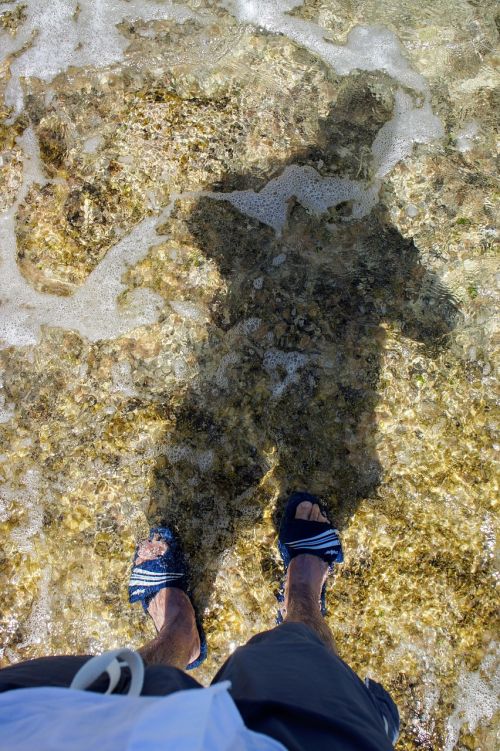 beach shadow water