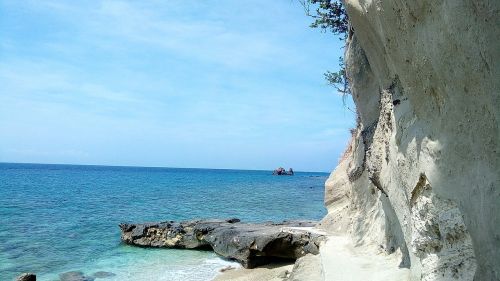 beach rocks cliff