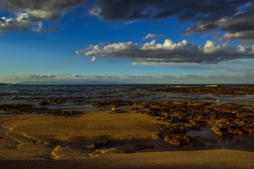 beach sea horizon