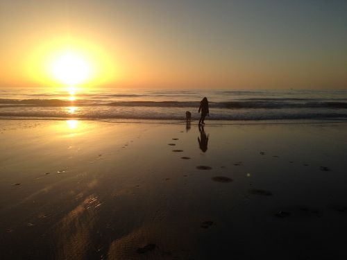 beach sand sunset