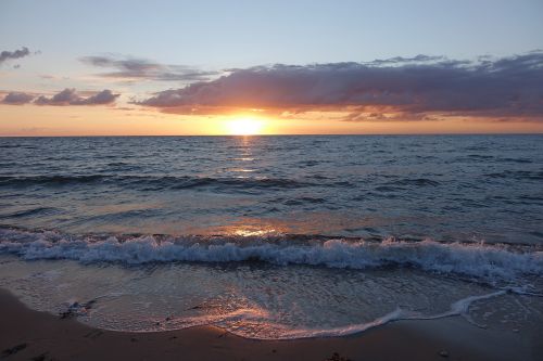 beach denmark sunset