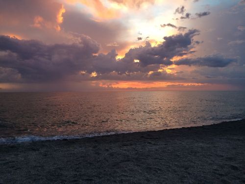 beach sky ocean