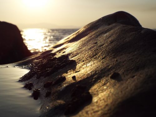 beach rocks water