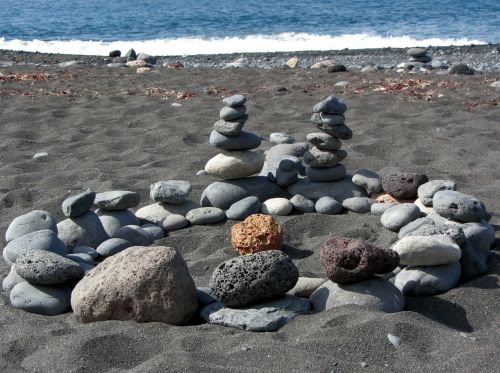 beach stones wave