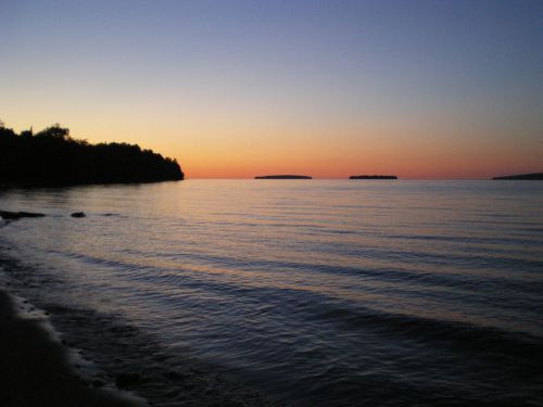 beach sunset serene