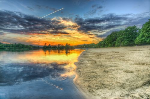 beach sand sunset