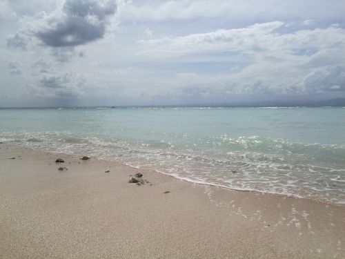 beach blue sky white cloud