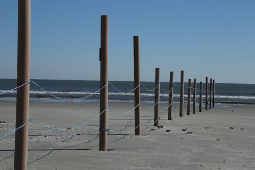 beach fence wooden