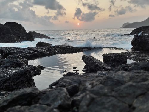 beach sunset sea