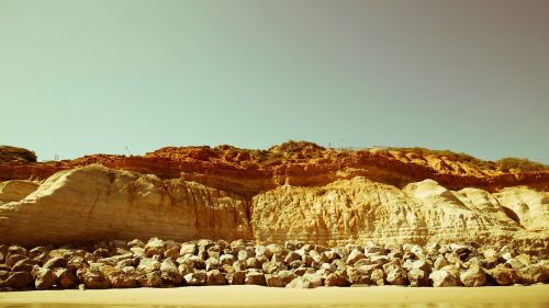 beach sand rocks