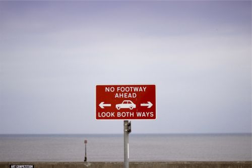 beach footway sign