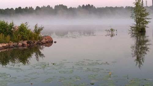 beach fog lake