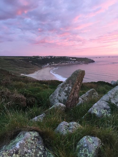beach sunset cliff