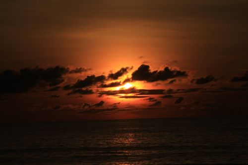 beach sun rise cloud