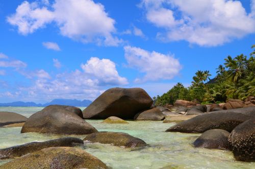 beach seychelles tropical