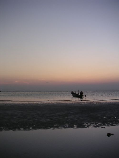 beach twilight afterglow