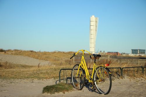 beach yellow cycle