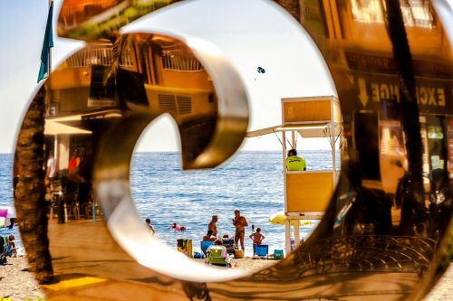 beach reflections lifeguard