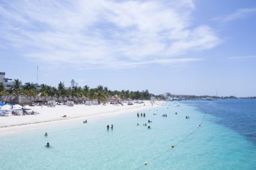 beach tourists caribbean