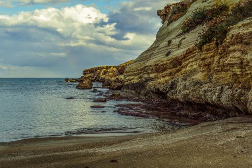 beach cliff sea