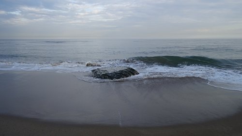 beach  sea  rock