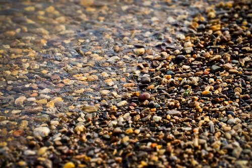 beach  pebble  water