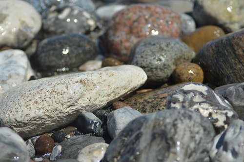 beach  stone  sea