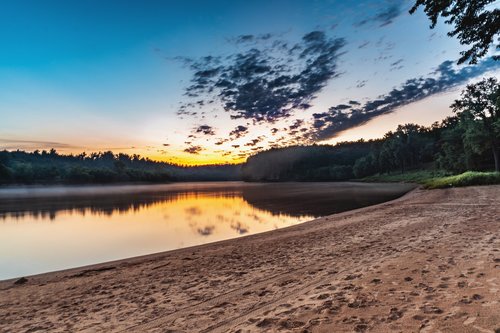 beach  wisconsin  sunrise