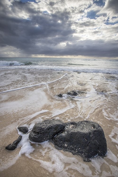 beach  sea  stone