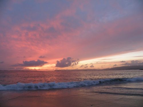 beach sea sunset