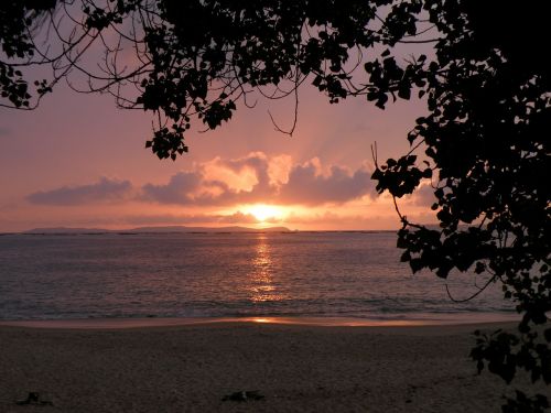 beach sea sunset