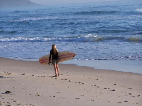 beach surfer sea