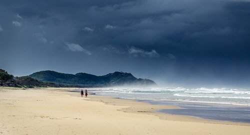 beach  storm  ocean