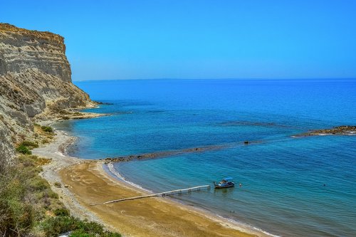 beach  cliffs  sea