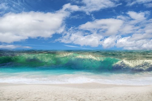 beach  wave  sky