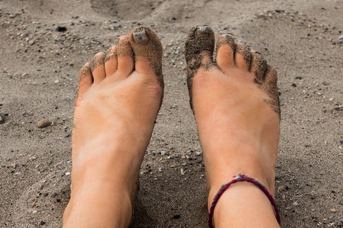 beach  sandy  feet