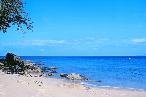 beach  sea  blue sky