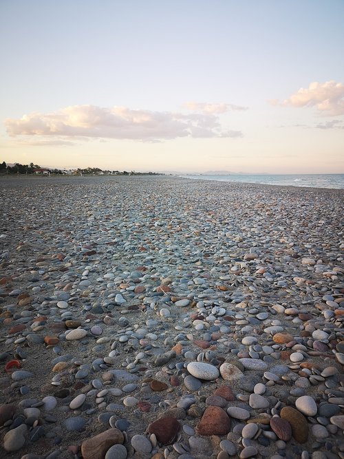 beach  sea  stones