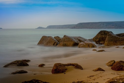 beach  water  rock