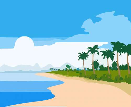 beach tropical landscape