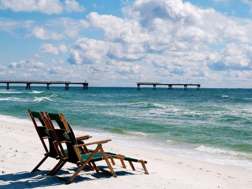 beach chairs holiday