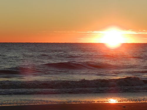 beach sunrise sea