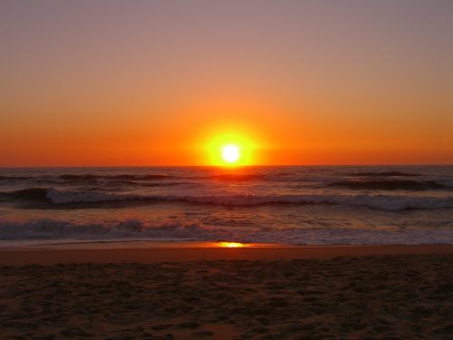 beach portugal sunset